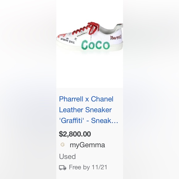 🔥🔥🔥🔥Authentic Chanel Pharrell Graffiti Sneakers🔥🔥🔥🔥Limited Edition🤩😍 - Picture 12 of 12